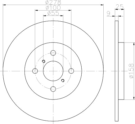 NF PARTS Тормозной диск NF1699156